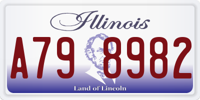 IL license plate A798982