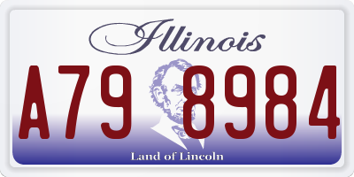 IL license plate A798984