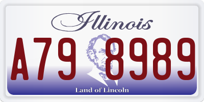 IL license plate A798989