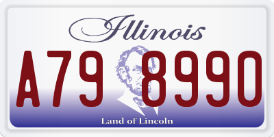 IL license plate A798990