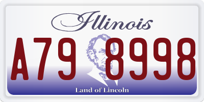 IL license plate A798998
