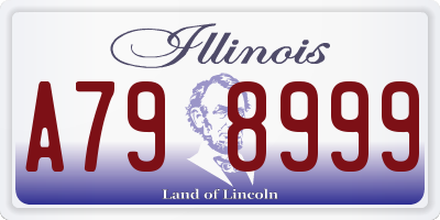 IL license plate A798999