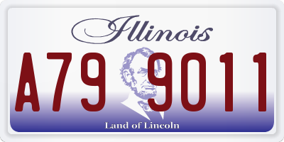 IL license plate A799011