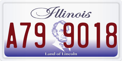 IL license plate A799018