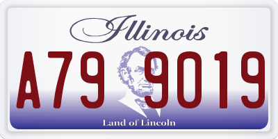 IL license plate A799019