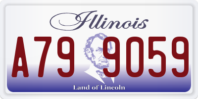 IL license plate A799059