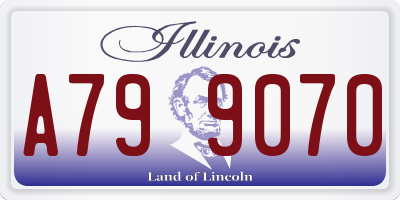 IL license plate A799070