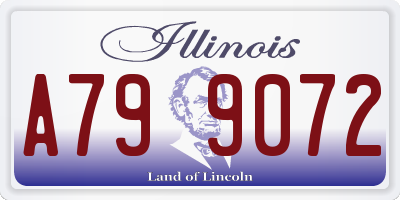 IL license plate A799072