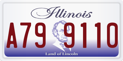 IL license plate A799110