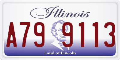 IL license plate A799113