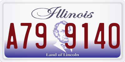 IL license plate A799140