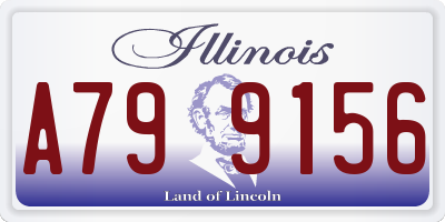 IL license plate A799156