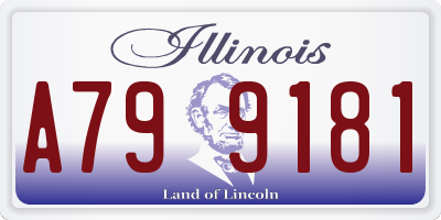 IL license plate A799181