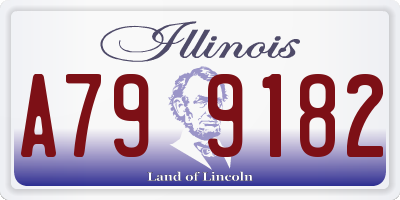 IL license plate A799182