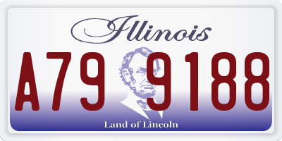 IL license plate A799188