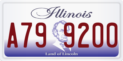 IL license plate A799200