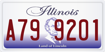 IL license plate A799201