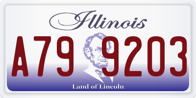 IL license plate A799203