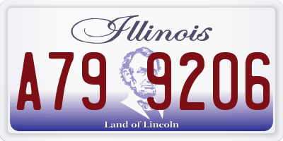 IL license plate A799206