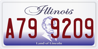 IL license plate A799209
