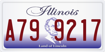 IL license plate A799217