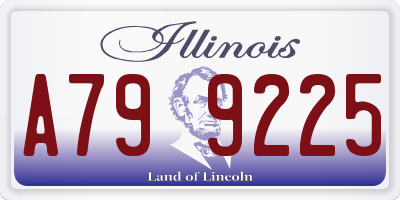 IL license plate A799225