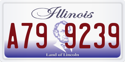 IL license plate A799239