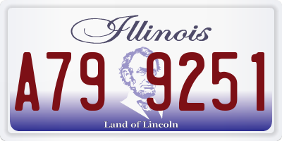 IL license plate A799251