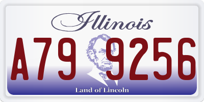 IL license plate A799256