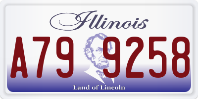 IL license plate A799258