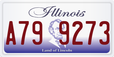 IL license plate A799273