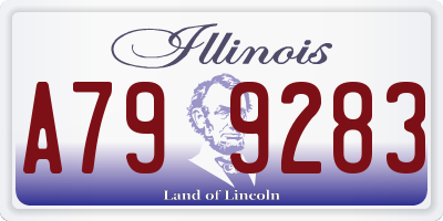 IL license plate A799283