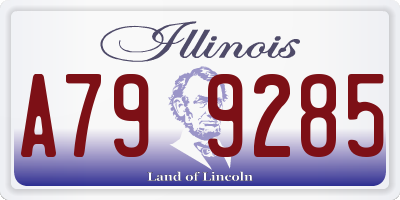 IL license plate A799285