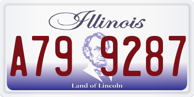 IL license plate A799287