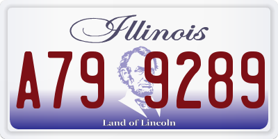 IL license plate A799289