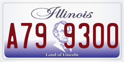 IL license plate A799300