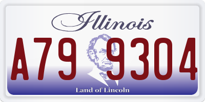 IL license plate A799304
