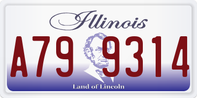 IL license plate A799314