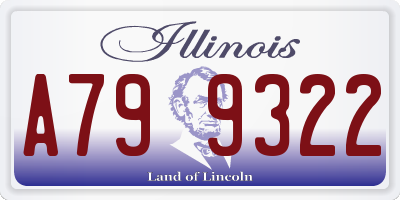 IL license plate A799322
