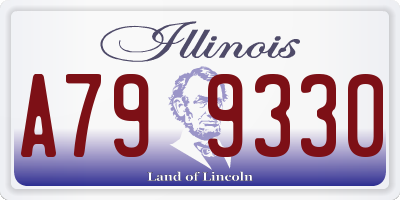 IL license plate A799330