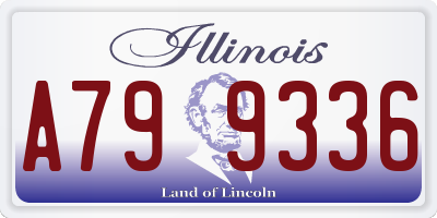 IL license plate A799336