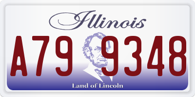 IL license plate A799348