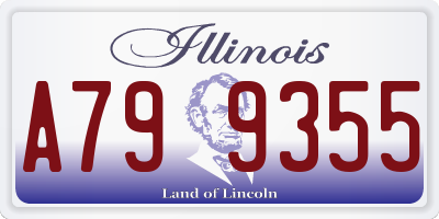 IL license plate A799355