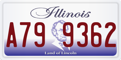 IL license plate A799362