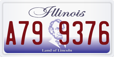 IL license plate A799376