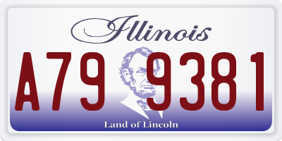 IL license plate A799381