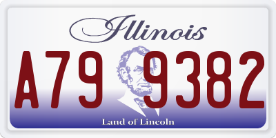 IL license plate A799382