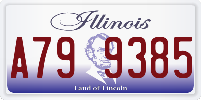IL license plate A799385