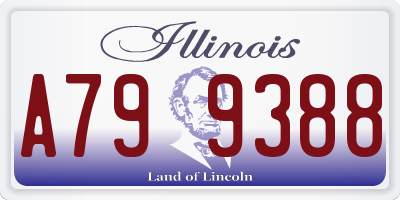 IL license plate A799388