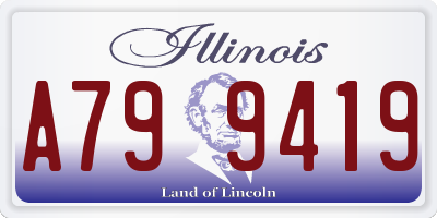 IL license plate A799419